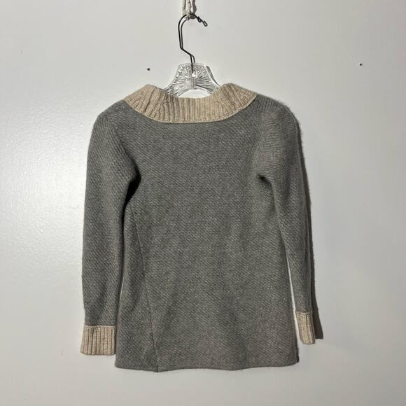 Tory Burch 100% Cashmere Knitted Gray Tunic Sweater Soft Cozy Womans Size Medium - Picture 5 of 8